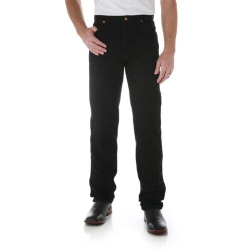Men's Wrangler Original Fit Jeans Black - Front