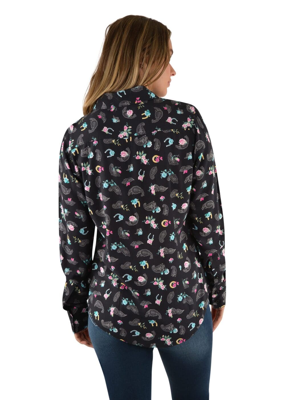 Pure Western Women's Ellie LS Print Shirt - Back