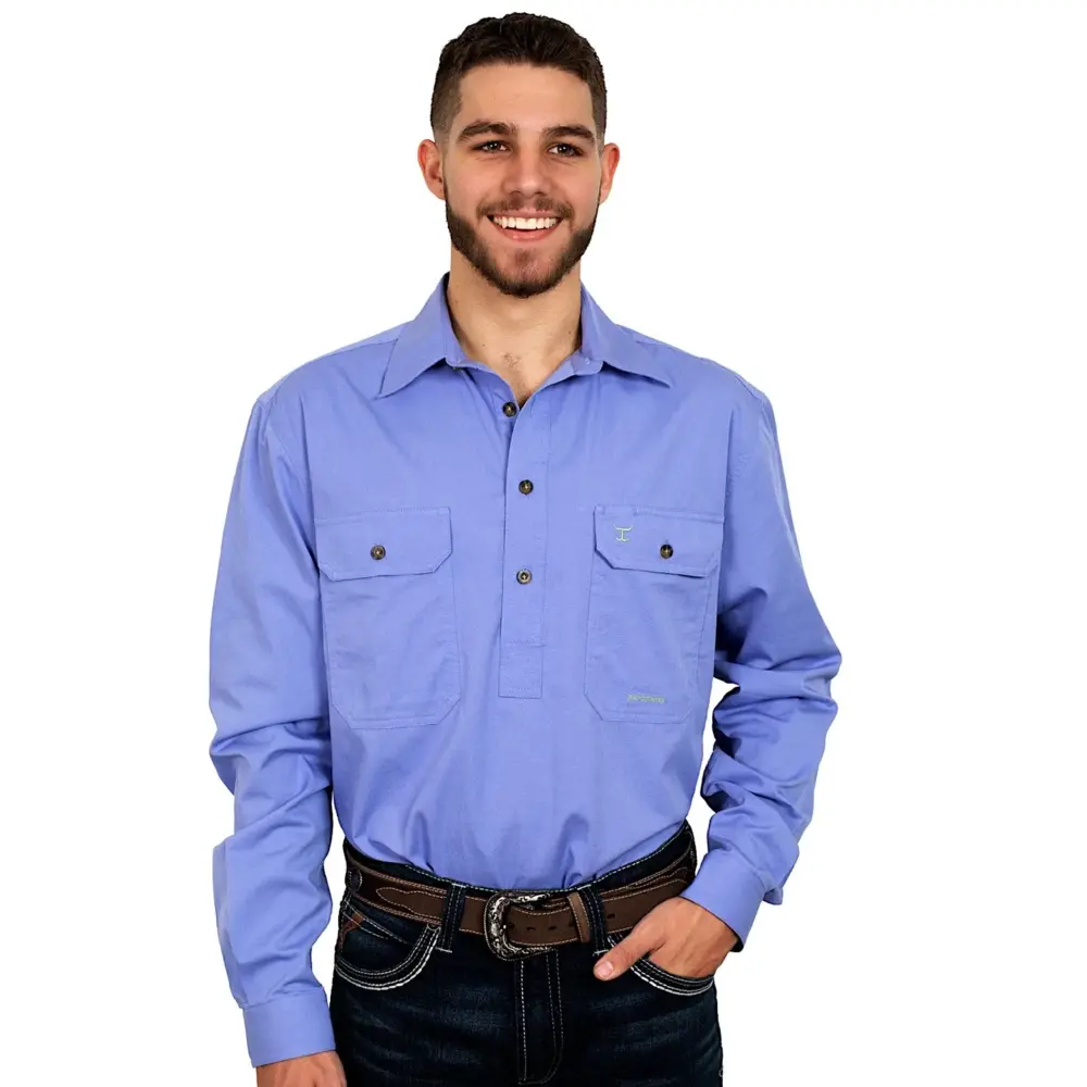 JCA Cameron Workshirt - Front - Periwinkle