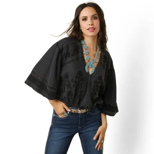 Ariat Womens Midnight Rose Top - Subtle Front