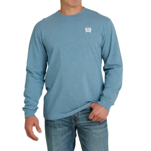 Cinch Men's Logo Crew Neck LS Graphic Tee - Front