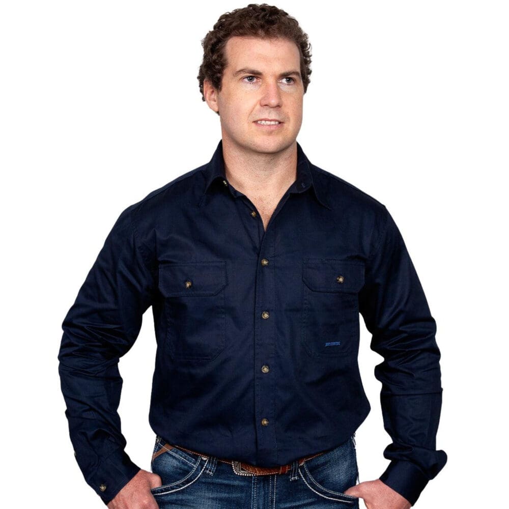 just country work shirts EVAN - Navy