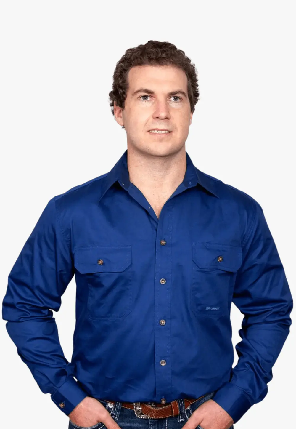 just country work shirts EVAN - Cobalt