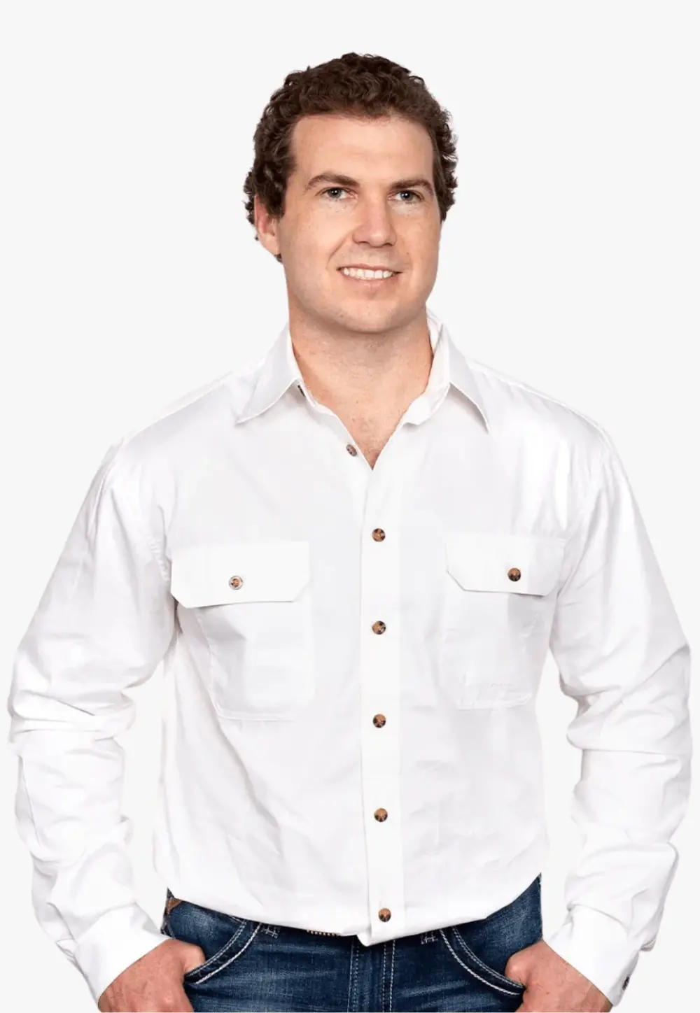 just country work shirts EVAN - White