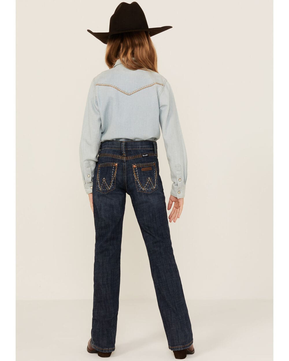 Wrangler Girls Denver Med Bootcut Jeans - Model Back